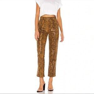 Revolve h:ours snake print coated pants